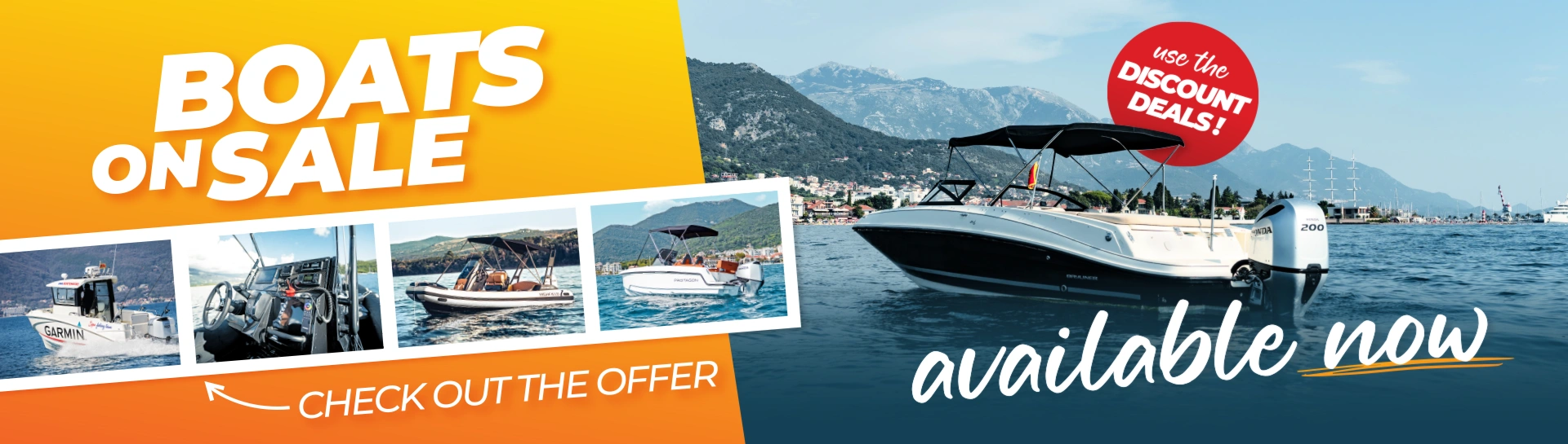 boats on sale discount prices available now montenegro